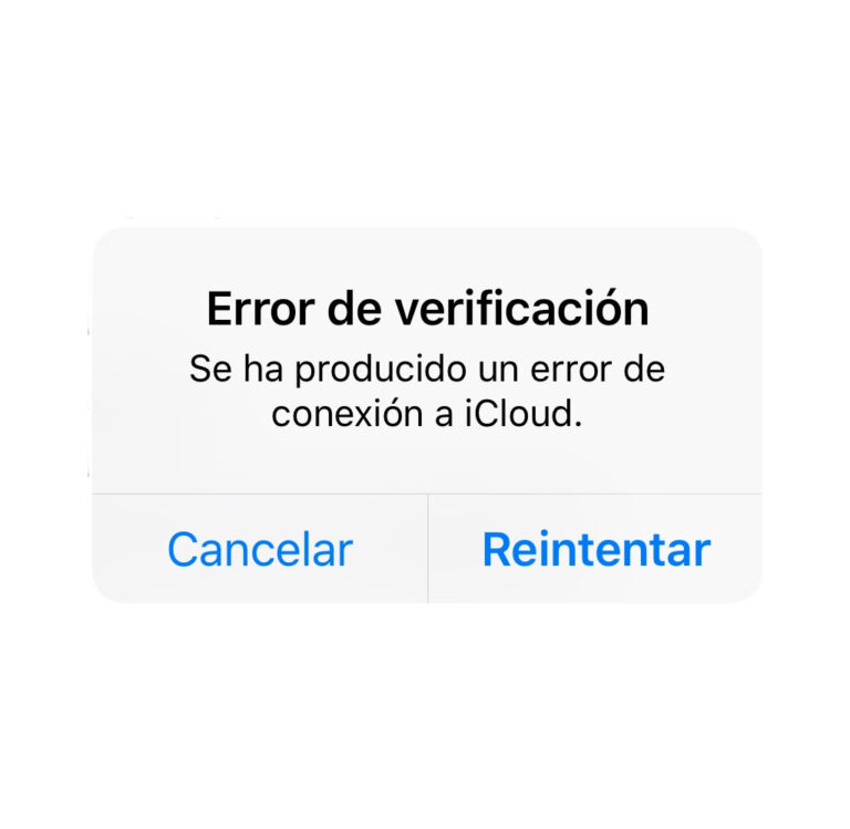 Error de iPhone ID iCloud